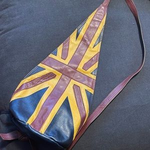 Patti Hansen for Hung on You Union Jack leather crossbody bag